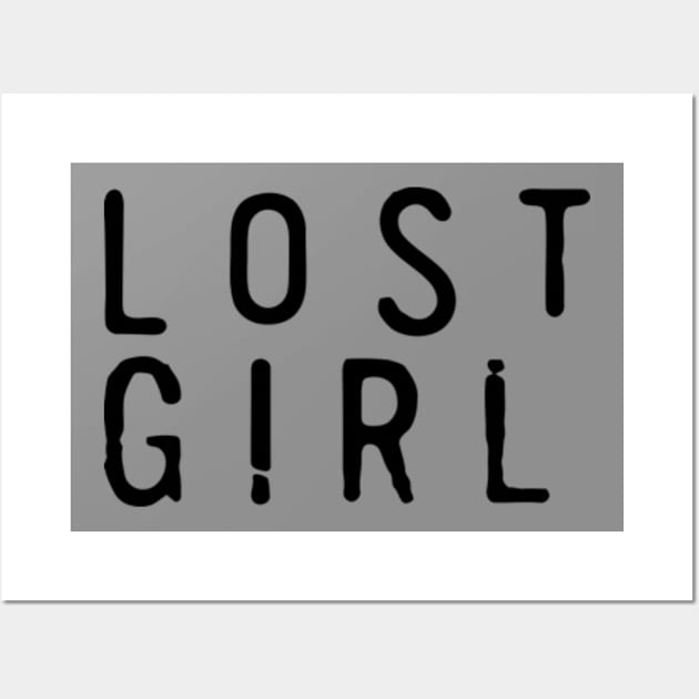 lost, girl, logo, Wall Art by Rooscsbresundae